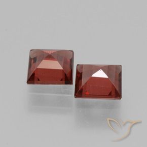 Gemas de Granate rodolita Rojo oscuro natural de 1.43 ct, Cuadrado, VS