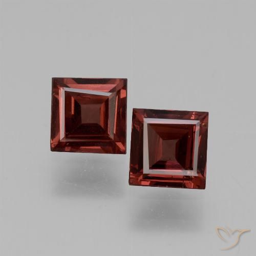 1.31ctw Natural Rojo oscuro Granate rodolita, Cuadrado, VS