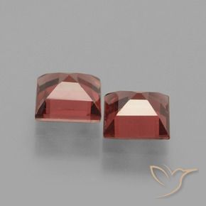 Gemas de Granate rodolita Rojo oscuro natural de 1.54 ct, Cuadrado, VS
