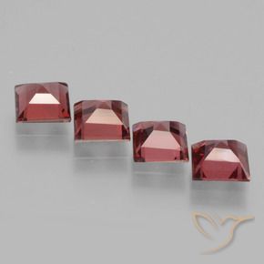 Gemas de Granate rodolita Rojo carmesí natural de 3.07 ct, Cuadrado, VS