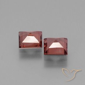 Gemas de Granate rodolita Rojo medio natural de 1.40 ct, Cuadrado, VS