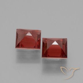 Gemas de Granate rodolita Rojo oscuro natural de 1.43 ct, Cuadrado, VS