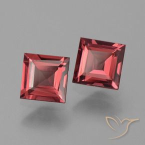 Gemas de Granate rodolita Rojo carmesí natural de 1.57 ct, Cuadrado, VS