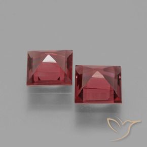 Gemas de Granate rodolita Rojo carmesí natural de 1.57 ct, Cuadrado, VS