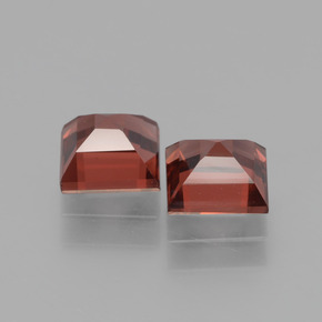 Gemas de Granate rodolita Rojo oscuro natural de 1.50 ct, Cuadrado, VS