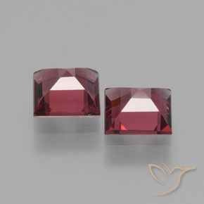 Gemas de Granate rodolita Rojo escarlata natural de 1.53 ct, Cuadrado, VS