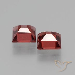 Gemas de Granate rodolita Rojo oscuro natural de 1.55 ct, Cuadrado, VS