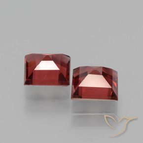 Gemas de Granate rodolita Rojo sangre intenso natural de 1.49 ct, Cuadrado, VS
