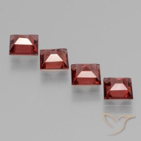 Gemas de Granate rodolita Rojo oscuro natural de 2.73 ct, Cuadrado, VS