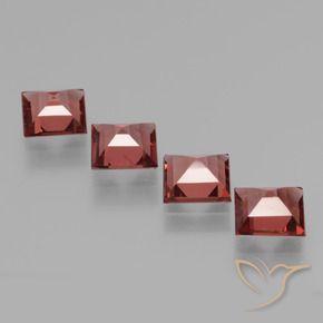 Gemas de Granate rodolita Rojo escarlata intenso natural de 2.37 ct, Cuadrado, VS