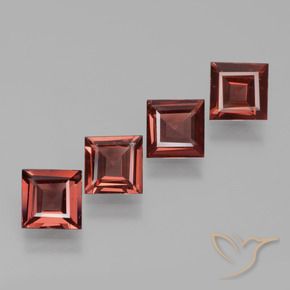 Gemas de Granate rodolita Rojo escarlata natural de 2.43 ct, Cuadrado, VS