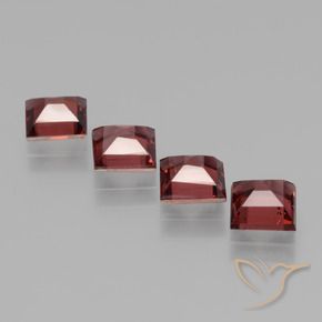 Gemas de Granate rodolita Rojo oscuro natural de 2.75 ct, Cuadrado, VS