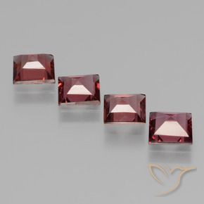 Gemas de Granate rodolita Rojo oscuro natural de 2.47 ct, Cuadrado, VS
