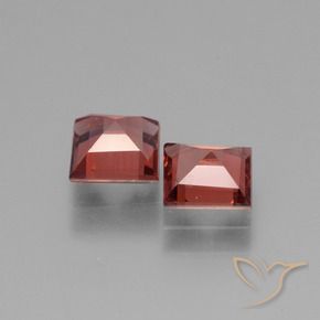 Gemas de Granate rodolita Rojo escarlata intenso natural de 1.43 ct, Cuadrado, VVS-VS