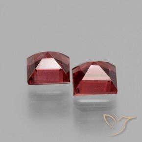 Gemas de Granate rodolita Rojo medio natural de 1.67 ct, Cuadrado, VS