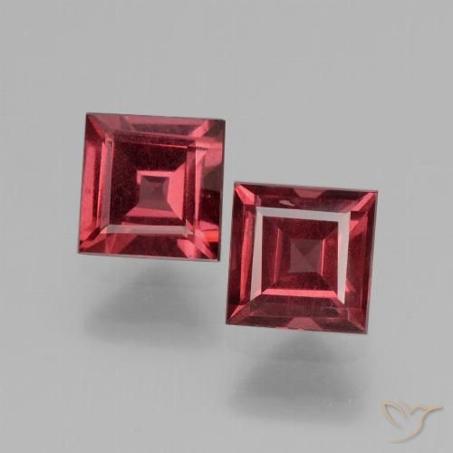 1.60ctw Natural Rojo rosado Granate rodolita, Cuadrado, VS