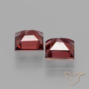 Gemas de Granate rodolita Rojo medio natural de 1.70 ct, Cuadrado, VVS-VS