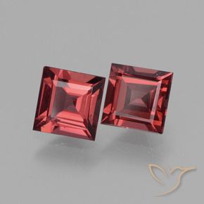 Gemas de Granate rodolita Rojo rosado natural de 1.48 ct, Cuadrado, VS