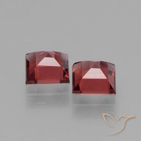 Gemas de Granate rodolita Rojo rosado natural de 1.48 ct, Cuadrado, VS