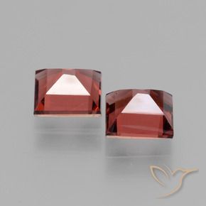 Gemas de Granate rodolita Rojo medio natural de 1.62 ct, Cuadrado, VS