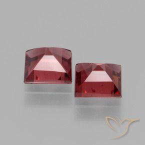 Gemas de Granate rodolita Rojo escarlata natural de 1.52 ct, Cuadrado, VS