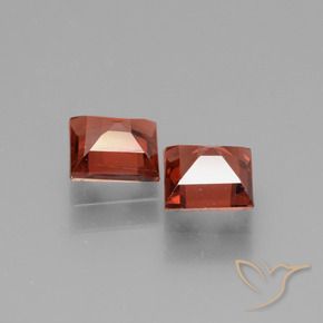 Gemas de Granate rodolita Rojo oscuro natural de 1.45 ct, Cuadrado, VS