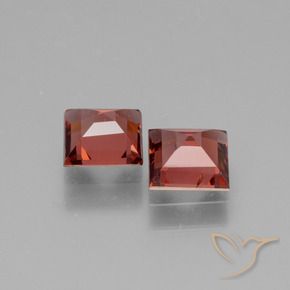 Gemas de Granate rodolita Rojo baya intenso natural de 1.34 ct, Cuadrado, VS