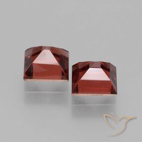 Gemas de Granate rodolita Rojo oscuro natural de 1.65 ct, Cuadrado, VS