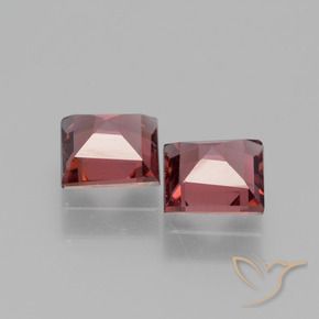 Gemas de Granate rodolita Rojo oscuro natural de 1.40 ct, Cuadrado, VS