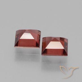 Gemas de Granate rodolita Rojo escarlata intenso natural de 1.52 ct, Cuadrado, VS