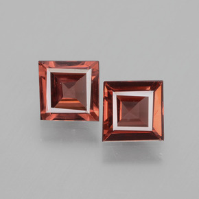 Gemas de granate rodolita rosa natural de 1,23 ct, cuadrado, VS