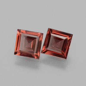 Gemas de granate rodolita rosa natural de 1,23 ct, cuadrado, VS