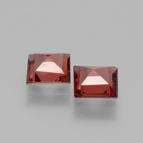 Gemas de granate rodolita rosa natural de 1,23 ct, cuadrado, VS