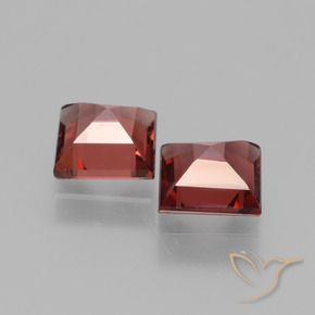 Gemas de Granate rodolita Rojo oscuro natural de 1.47 ct, Cuadrado, VS