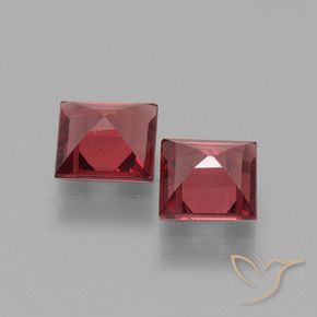 Gemas de Granate rodolita Rojo rosado natural de 1.40 ct, Cuadrado, VS