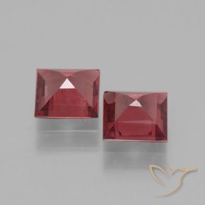 Gemas de Granate rodolita Rojo rosado natural de 1.49 ct, Cuadrado, VS