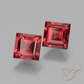Gemas de Granate rodolita Rojo rosado natural de 1.50 ct, Cuadrado, VS