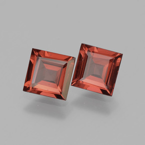 Gemas de granate rodolita rosa natural de 1,26 ct, cuadrado, VS