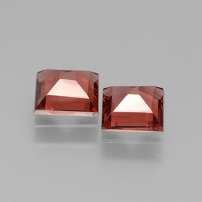 Gemas de granate rodolita rosa natural de 1,26 ct, cuadrado, VS