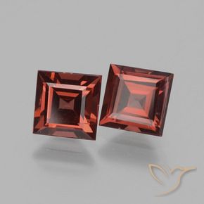 Gemas de Granate rodolita Rojo escarlata natural de 1.72 ct, Cuadrado, VS