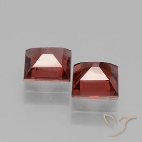 Gemas de Granate rodolita Rojo oscuro natural de 1.62 ct, Cuadrado, VS