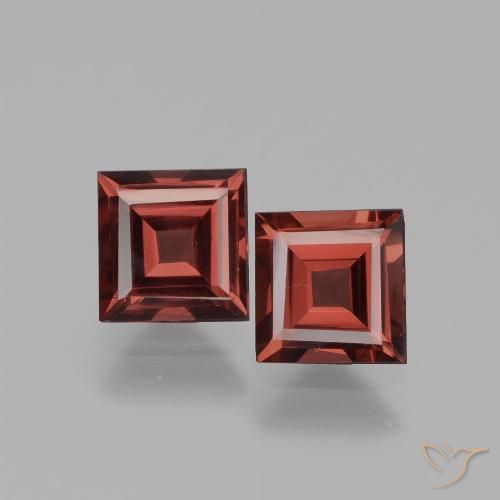 1.42ctw Natural Rojo oscuro Granate rodolita, Cuadrado, VS