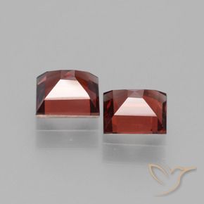 Gemas de Granate rodolita Rojo oscuro natural de 1.42 ct, Cuadrado, VS