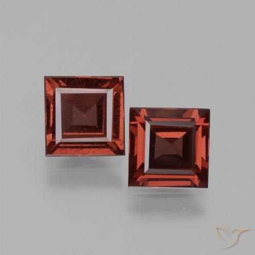 1.52ctw Natural Rojo escarlata Granate rodolita, Cuadrado, VS