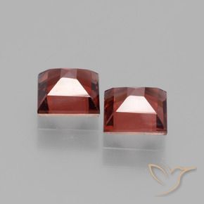 Gemas de Granate rodolita Rojo oscuro natural de 1.50 ct, Cuadrado, VS