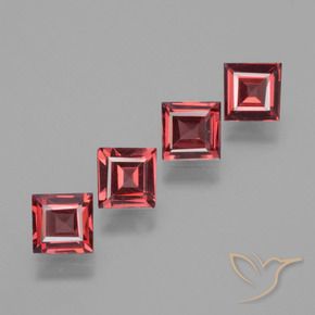 Gemas de Granate rodolita Rojo rosado natural de 2.06 ct, Cuadrado, VS