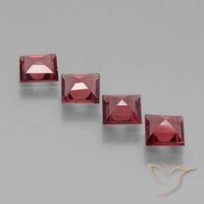 Gemas de Granate rodolita Rojo rosado natural de 2.09 ct, Cuadrado, VS