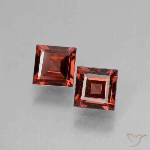1.49ctw Natural Rojo escarlata Granate rodolita, Cuadrado, VS