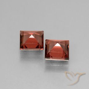 Gemas de Granate rodolita Rojo escarlata natural de 1.49 ct, Cuadrado, VS