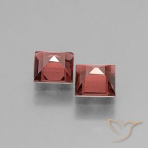 Gemas de Granate rodolita Tono rojo escarlata natural de 1.49 ct, Cuadrado, VS